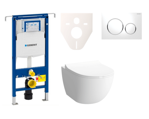 Cenově zvýhodněný závěsný WC set Geberit do lehkých stěn / předstěnová montáž+ WC VitrA VitrA Shift SIKOGES4N4 VitrA