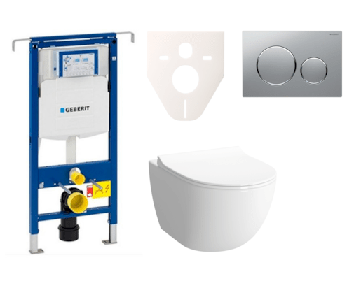 Cenově zvýhodněný závěsný WC set Geberit do lehkých stěn / předstěnová montáž+ WC VitrA VitrA Shift SIKOGES4N42 VitrA