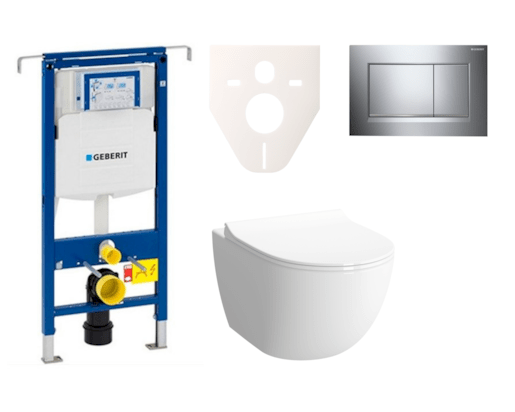 Cenově zvýhodněný závěsný WC set Geberit do lehkých stěn / předstěnová montáž+ WC VitrA VitrA Shift SIKOGES4N6 VitrA