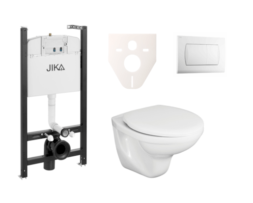 Cenově zvýhodněný závěsný WC set Jika do lehkých stěn / předstěnová montáž+ WC Fayans Neo SIKOJSJ1 Fayans