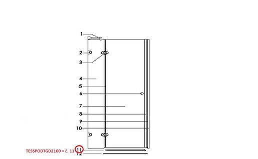 Náhradní díl Anima Glass TESSPODTGD2100 Anima