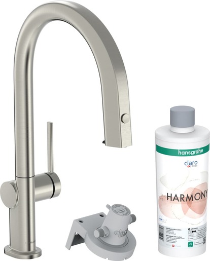 Dřezová baterie Hansgrohe Aqittura bez výpusti nerez 76800800 Hansgrohe