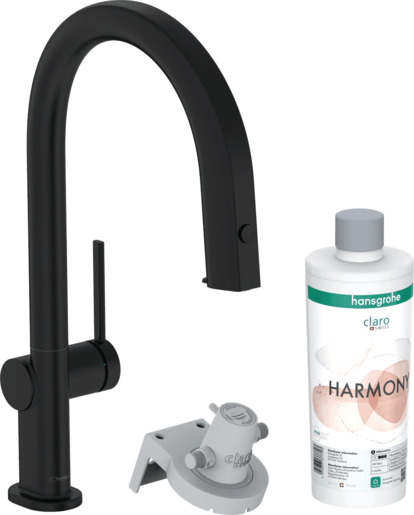 Dřezová baterie Hansgrohe Aqittura bez výpusti matná černá 76801670 Hansgrohe