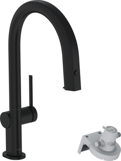 Dřezová baterie Hansgrohe Aqittura bez výpusti matná černá 76826670 Hansgrohe