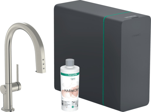 Dřezová baterie Hansgrohe Aqittura bez výpusti nerez 76836800 Hansgrohe