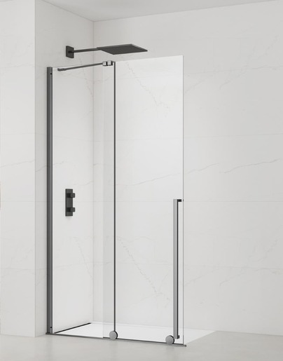 Sprchová zástěna walk-in 140 cm SAT Xmotion PVD Gun metal SATBWIXM140GM SAT