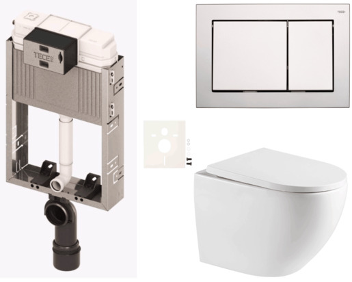 Závěsný wc set k zazdění  SAT SIKOTZREX67CR SAT