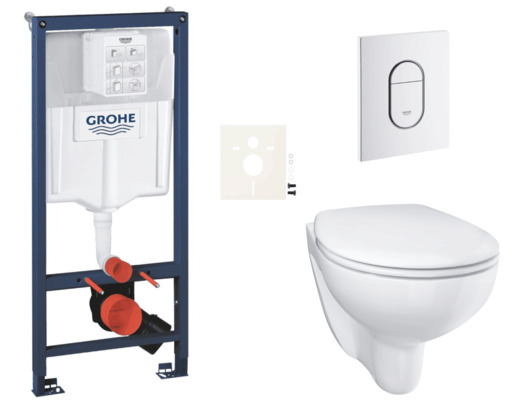 Závěsný wc set do lehkých stěn / předstěnová montáž Grohe Bau Ceramic SIKOGRSBAUASH0 Grohe