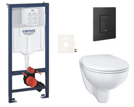 Závěsný wc set do lehkých stěn / předstěnová montáž Grohe Bau Ceramic SIKOGRSBAUEKF0 Grohe