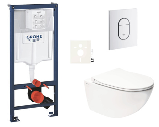 Závěsný wc set do lehkých stěn / předstěnová montáž Swiss Aqua Technologies Infinitio SIKOGRSIN11ASH0 Grohe