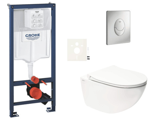 Závěsný wc set do lehkých stěn / předstěnová montáž Swiss Aqua Technologies Infinitio SIKOGRSIN11SAP00 Grohe