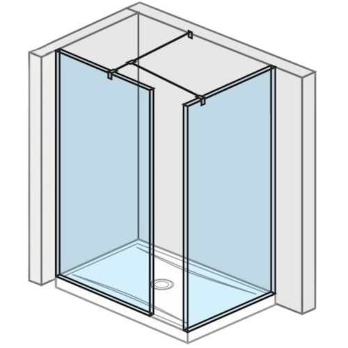 Jika Pure sprchová zástěna walk-in 68x90 cm h2684240026681 6842.4.002.668.1 Jika