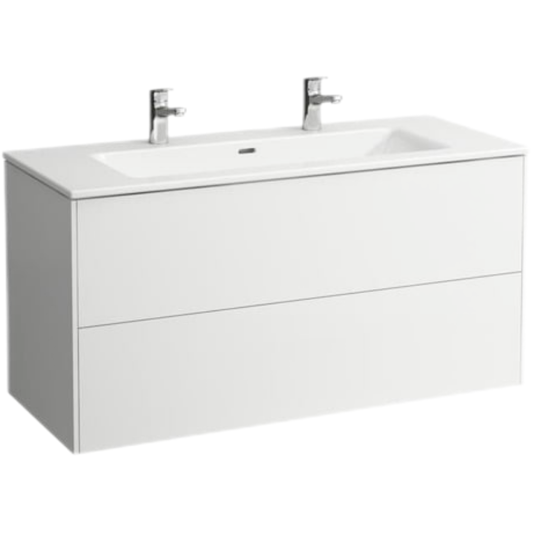 Laufen Base koupelnová skříňka s umyvadlem 120x61x50 cm bílá lesk H8649632611071 Laufen